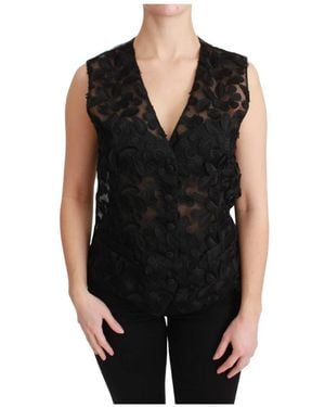 Dolce & Gabbana Mouwloos Vest Gilet - Zwart
