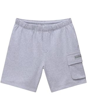 Napapijri Korte Broeken ,Grijs ,Casual Shorts - Blauw
