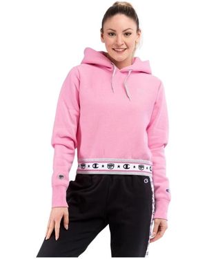 Champion Hoodies & Sweatvesten ,Roze ,Katoen Hoodies