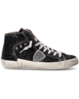 Philippe Model Schoenen ,Zwart ,Katoen Sneakers Prsx Tennis