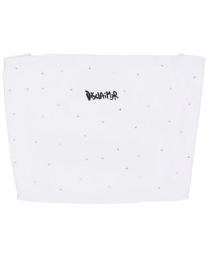DISCLAIMER Sleeveless Tops - White