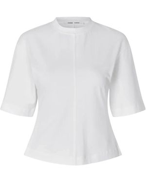 Samsøe & Samsøe Tops ,Wit ,Katoen Sadisas T-Shirt
