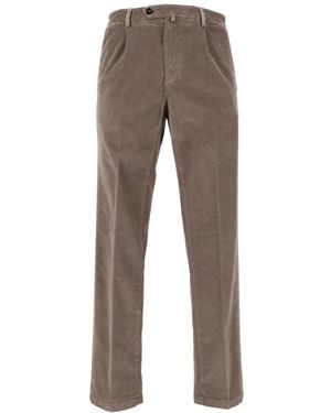 BRIGLIA Straight Trousers - Brown