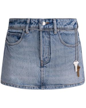 Alexander Wang Blauwe High Rise Skort Met Ketting Riem