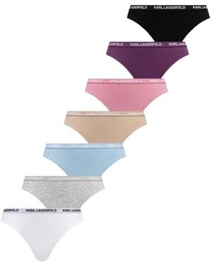 KARL LAGERFELD Logo Tanga 7Er-Pack - Pink