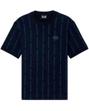 EA7 Tops ,Blauw ,Short Sleeve T-Shirt