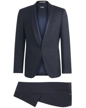 HUGO Single Breasted Suits - Blue
