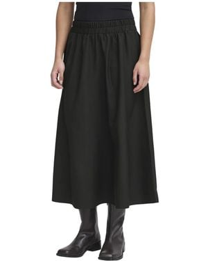 Ichi Midi Skirts - Noir
