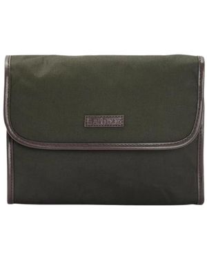 Barbour Tassen ,Groen ,Katoen Wax Hanging Washbag