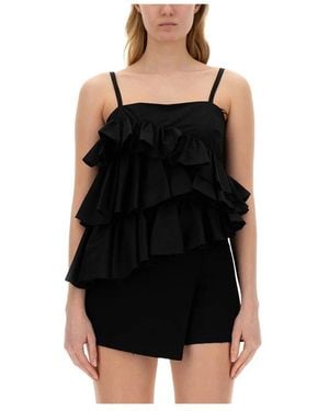 MSGM Sleeveless Tops - Black