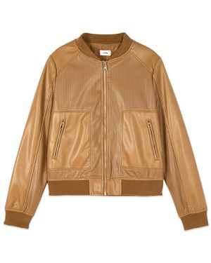 Oltre Perforated Bomber Jacket - Bruin
