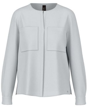 Marc Cain Legere Blouse Mit Verdeckter Knopfleiste - Grijs