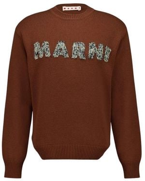 Marni Round-Neck Knitwear - Marrón