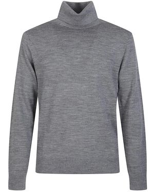 Michael Kors Pullover Mit Rollkragen Und Gesticktem Logo - Grau