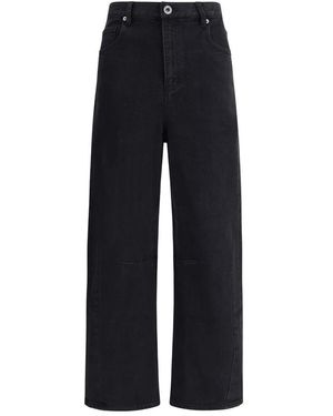 Self-Portrait Wide Jeans - Zwart