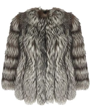 OLIVIA V. Jassen ,Grijs ,Faux Fur Jacket