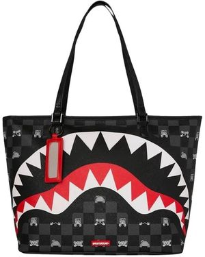 Sprayground Tassen ,Veelkleurig ,Peeking Character Check Tote - Zwart