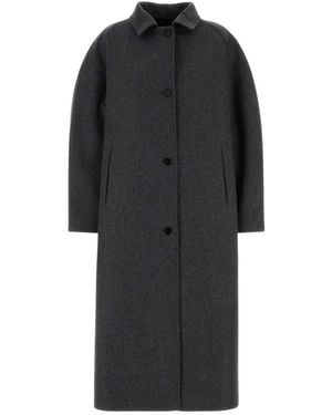 Jil Sander Single-Breasted Coats - Black