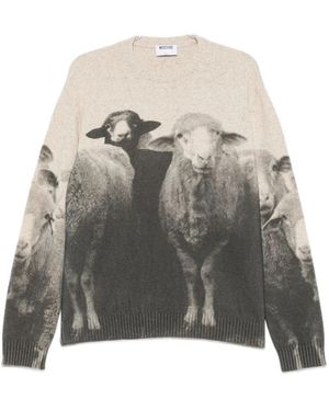 Moschino Rundhals-Pullover - Grau