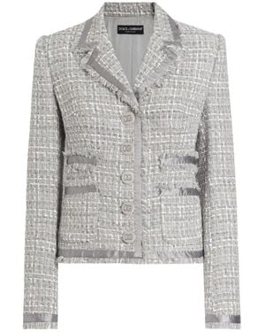 Dolce & Gabbana Tweed Jackets - Grey