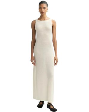 Soft Goat Knitted Dresses - Natural