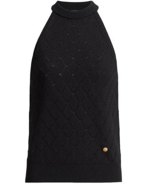 Balmain Sleeveless Tops - Black