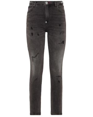 Philipp Plein Cropped Jeans - Gris