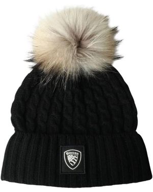 Blauer Marotta Beanie - Schwarz