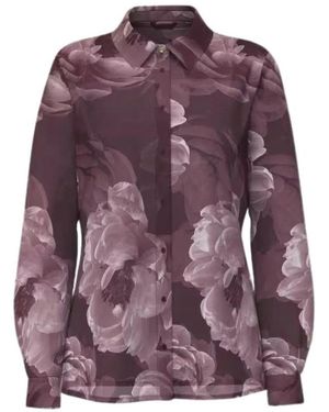 Guess Overhemden ,Paars ,Polyester Clouis Shirt