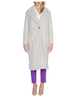 Sol Wears Women Single-Breasted Coats - Gray