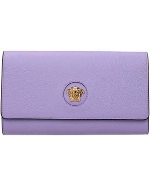 Versace Tassen ,Paars ,Leer La Medusa Mini Schoudertas