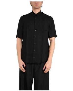 Patrizia Pepe Viskose Twill Hemd - Schwarz