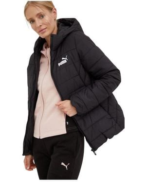 PUMA Ess Kapuzenjacke Mit Polsterung - Schwarz