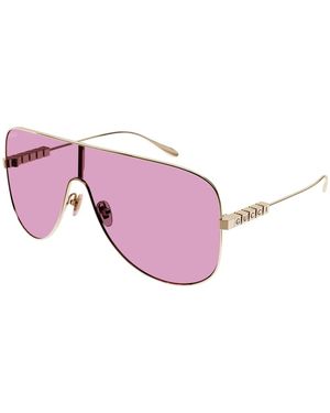 Gucci Accessoires ,Geel ,Shield Zonnebril - Roze