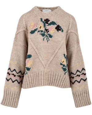 Beatrice B. Stylischer coquille pullover - Natur