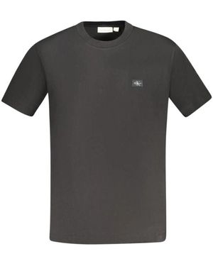 Calvin Klein Magliette nera in cotone | design elegante - Nero