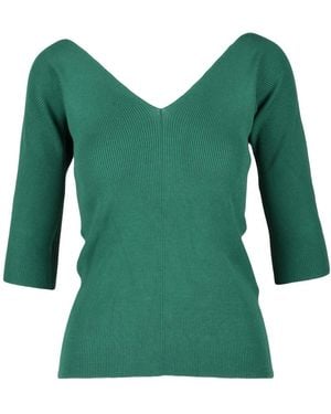 Weekend by Maxmara V-Neck Knitwear - Green