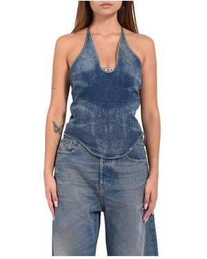 DIESEL Ärmellose Tops - Blau