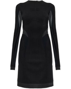 The Attico Figurbetontes Kleid Mit Transparenten Einsätzen - Schwarz