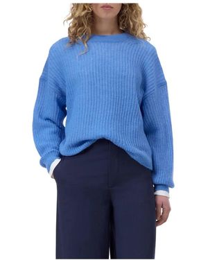 Closed Pullover Aus Alpaka- Und Wollmischung - Blau