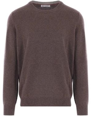 Brunello Cucinelli Round-Neck Knitwear - Marrone