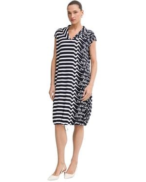 Joseph Ribkoff Conversational Print Cocoon Kleid - Blau