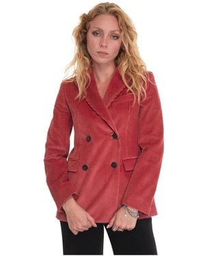 Weekend by Maxmara Jassen ,Rood ,Katoen Katanga Double Breasted Jas