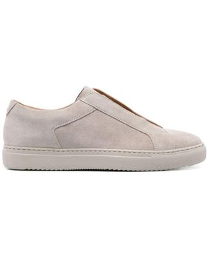Doucal's Graue slip-on-sneaker mit klettverschluss