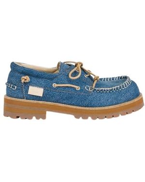 Moschino Schoenen ,Blauw ,Denim Denim Boot Loafers