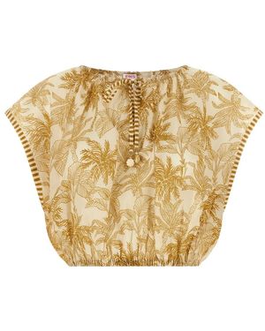 Eres Overhemden ,Katoen Crocodile Crop Top - Metallic