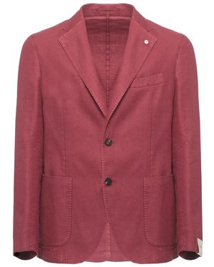 Lubiam Cotton And Linen Jacket - Rot