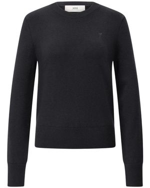 Ami Paris Round-Neck Knitwear - Azul
