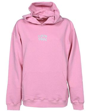 LIVINCOOL Rosa oversized logo hoodie - Pink