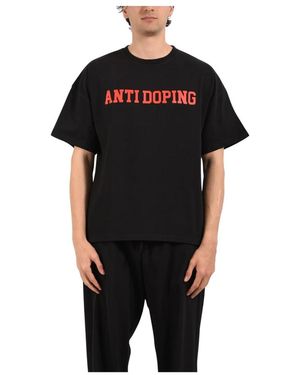 MSGM Tops ,Zwart ,Katoen T-Shirt Met Ronde Hals